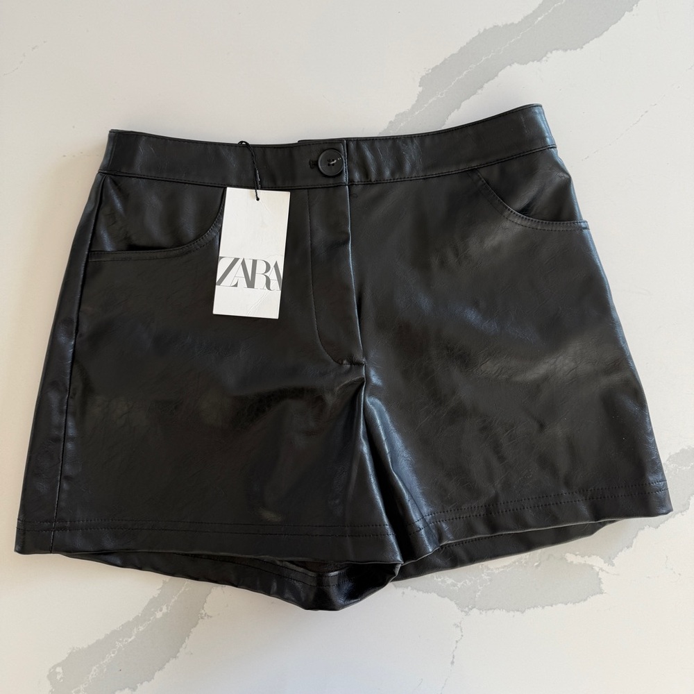 BNWT Zara Faux Leather Shorts